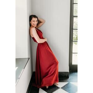Red Revelry Chiffon Dress size 8